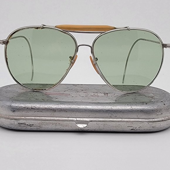 Pre Ray-Ban USA Vintage Aviator WWII Bausch & Lomb Army Navy AN6531 Sunglasses